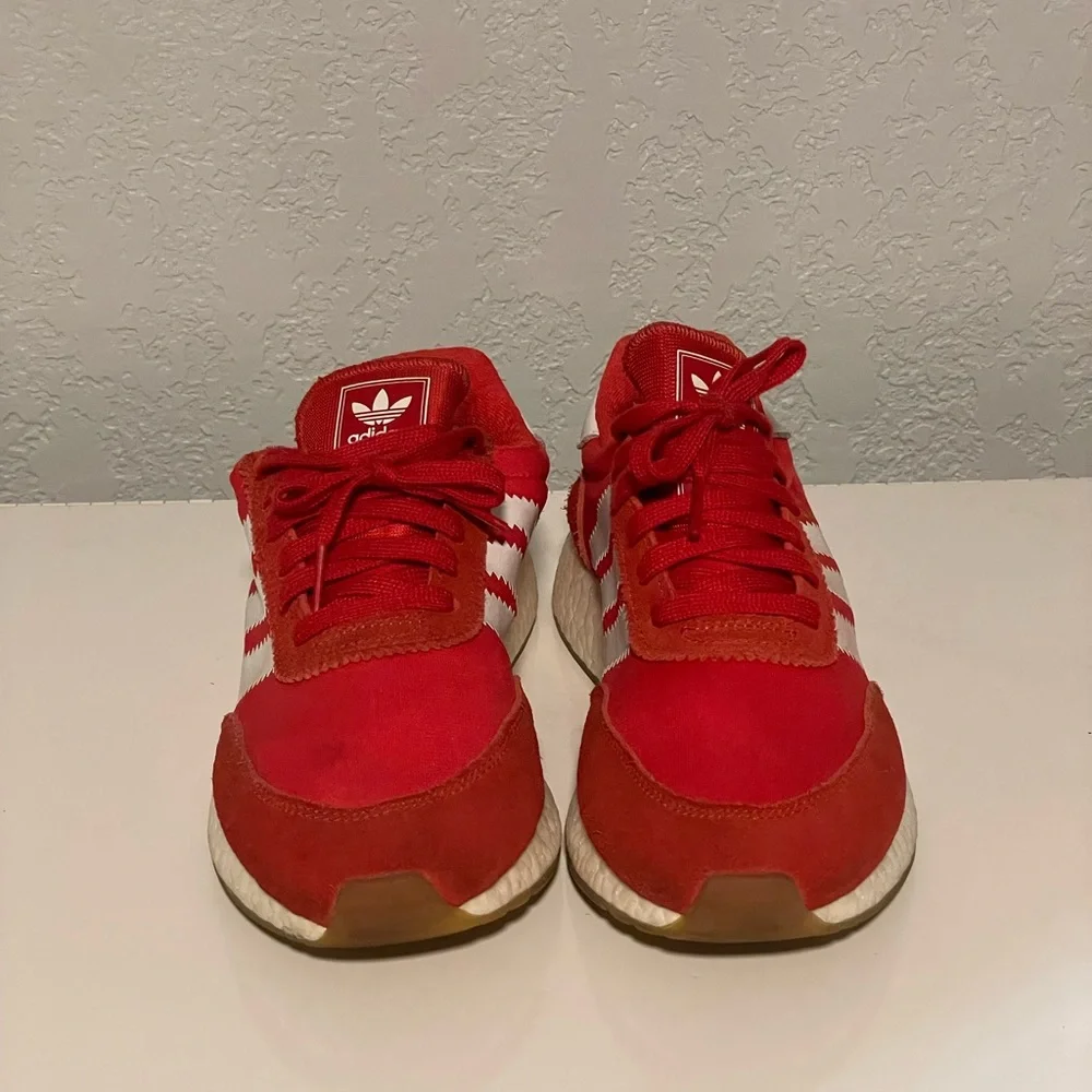 Adidas Red and White Iniki Runners Size 8 - Picture 4 of 7